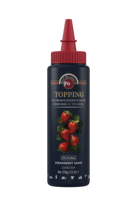 FO Strawberry Topping – Ice Cream & Dessert Sauce – 350g
