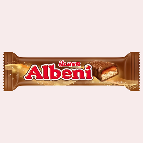 Ulker Albeni Milk Chocolate Coated Caramel and Biscuit Bar