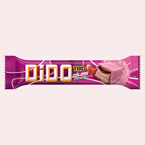Ulker Dido Trio Colors Strawberry Flavored Wafer