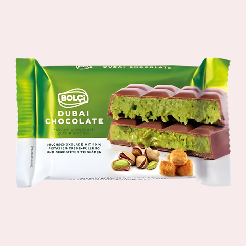 Bolci Dubai Chocolate Bar 65 g – Antep Pistachio & Kadayif Filled Milk Chocolate