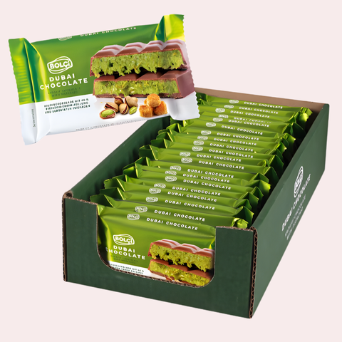 Bolci Dubai Chocolate Bar 65 g – Antep Pistachio & Kadayif Filled Milk Chocolate