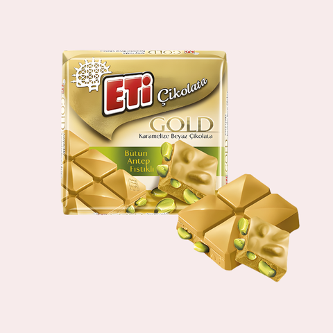 Eti Gold Caramelized White Chocolate with Pistachio