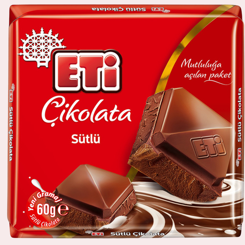 Eti Milk Square Chocolate 60g