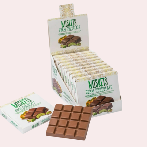 Miskets Dubai Chocolate with Crispy Kadayif & Pistachio
