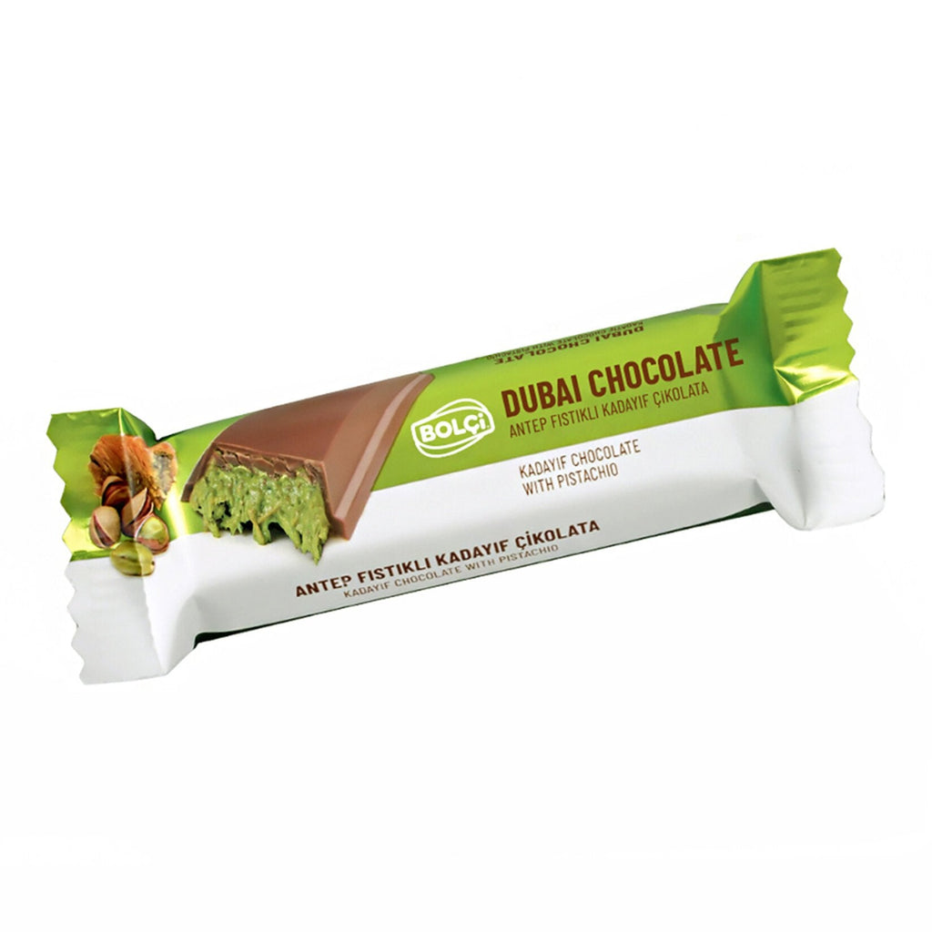 Bolci Dubai Chocolate Bar 30 g – Antep Pistachio & Kadayif Filled Milk Chocolate